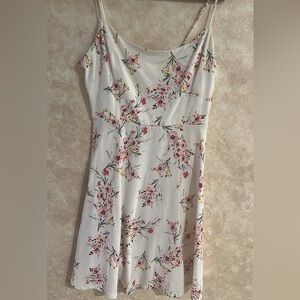 Mine Britton‎ Floral Strapless Mini Dress Cream/Pink XL